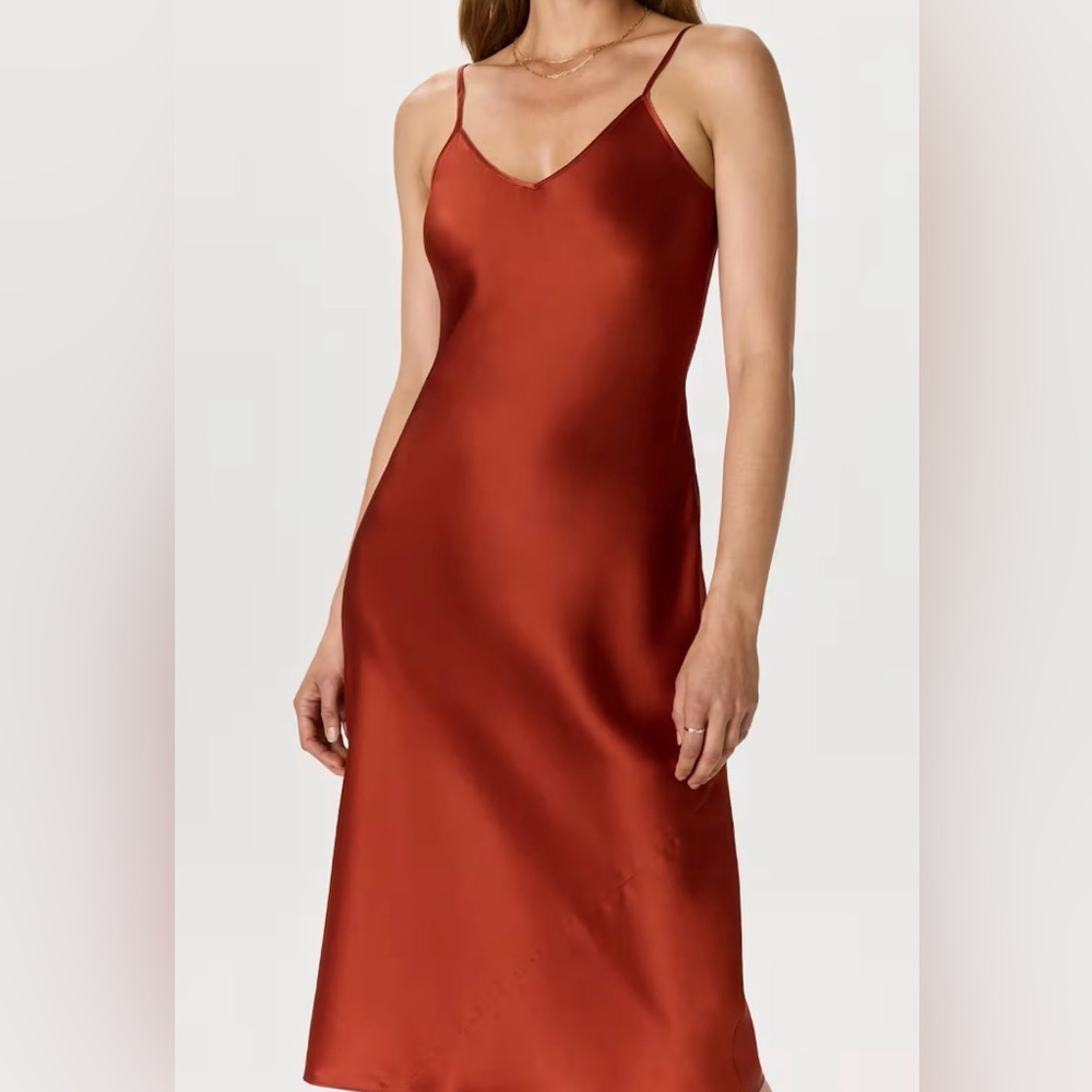 Justify Burnt Orange Satin Blouse